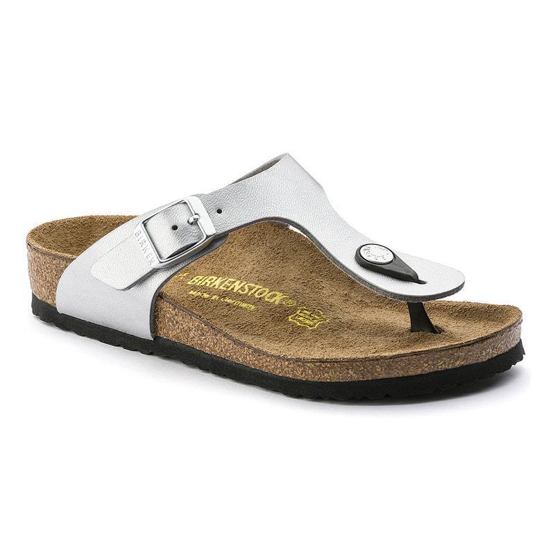 Birkenstock Birko-flor Gizeh Dame Sølv | DK 439HAP